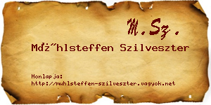 Mühlsteffen Szilveszter névjegykártya